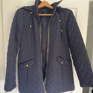Cole Haan Women's Quilted Navy Puffer Jacket